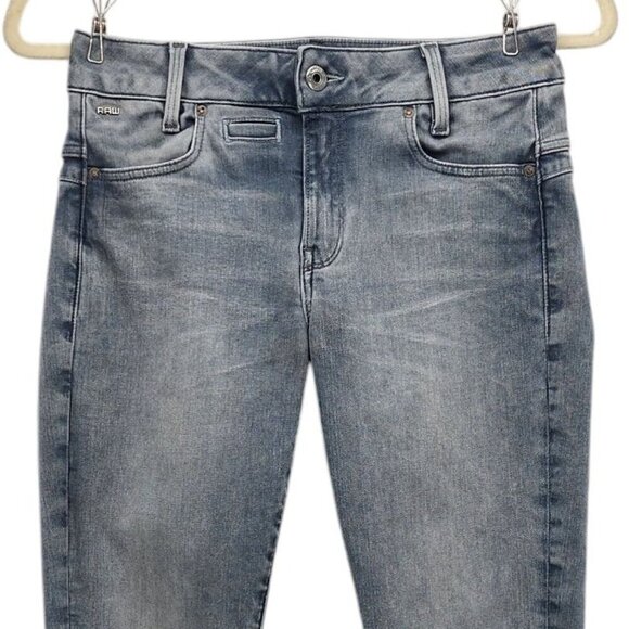 G-Star Raw D-Staq Mid Skinny Distressed Gray Denim Jeans Mens 29X32 - Picture 2 of 11